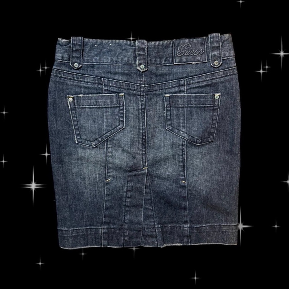 Guess Women's Dark Wash Denim Mini Skirt